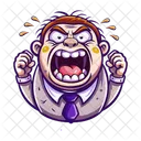 Extremely Angry Shouting Reaction Icon