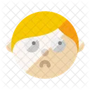 Boy Face Eye Roll Icon