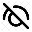Eye Slash Alt Close Invisible Icon