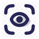 Eye Tracking Iris Recognition Scan Icon