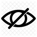 Eye with cross  Icon