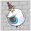 Eyeball Party Hat Dagger Symbol