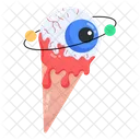 Halloween Cone Eyeball Cone Creepy Cone Icon