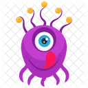 Eyeball Cartoon Character Icon