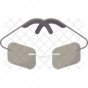 Eyeglasses Hingeless Lens Icon