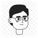 Eyeglasses adult asian man  Icon