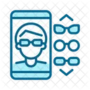 Eye Care Eyeglasses App Smartphone Icon