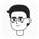 Eyeglasses japanese man  Icon
