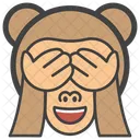 Eyes Covered Monkey  Icon