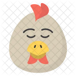 Eyes Down Egg Emoji Icon