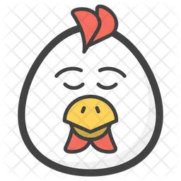 Eyes Down Egg Emoji Icon