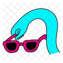 Vibrant Holding Eyeglasses Illustration Wearing Glasses Eyewear In Hand Icon