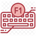 F 1 Function Keyboard Button Icon