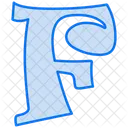F Alphabet Text Icon