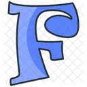 F Sign English Letter Icon