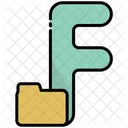 F Alphabet Education Icon