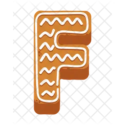 F Letter Cookies  Icon