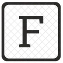 F Majuscule Lettre Icône