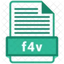 F 4 V Arquivo Formato Ícone