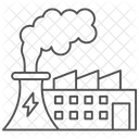 Economia De Energia Fabrica Thinline Icone Ícone