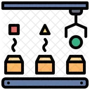 Embalagem Qc Fabrica Maquina Fabricacao Producao De Pacotes Ícone