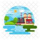 Fabriklandschaft Industrie Produktionsanlage Symbol