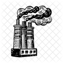 Fabrik Rauch Schornstein Emission Symbol