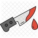 Faca De Sangue Arma Do Crime Evidencia De Crime Ícone