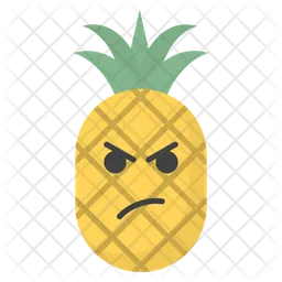 Faccia triste di ananas Emoji Icon