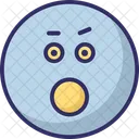 Faccia Confusa Emoticon Fissata Sbadiglio Icon