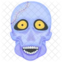 Faccia Da Teschio Teschio Di Halloween Teschio Spettrale Icon