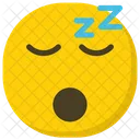 Faccia Addormentata Emoji Russamento Icon