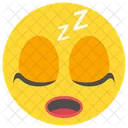 Faccia Addormentata Emoji Russamento Icon