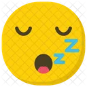 Faccia Addormentata Emoji Russamento Icon