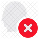 Face Denied Human Mind Icon