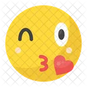 Face Blowing A Kiss  Icon