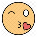 Face Blowing A Kiss  Icon