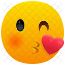 Face Blowing A Kiss  Icon
