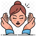 케어 얼굴 소녀 아이콘