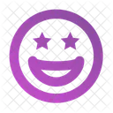 Face Grin Stars Icon