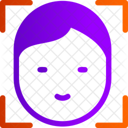 Face Id Icon - Download in Gradient Style