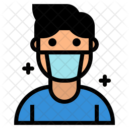 Face Mask Icon of Colored Outline style - Available in SVG, PNG, EPS