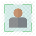 Face Scan Identity Authentication Icon