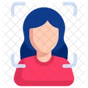 Face scan woman  Icon