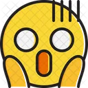 Face screaming in fear  Icon