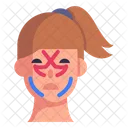 Kinesiology Face Taping Kinesiotherapy Icon