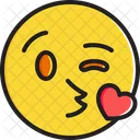 Face throwing a kiss  Icon