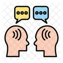 One To One Talk Talk Communication Icon