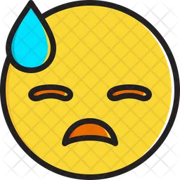 Face with cold sweat Emoji Icon