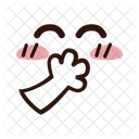 Face with hand over mouth  Icon